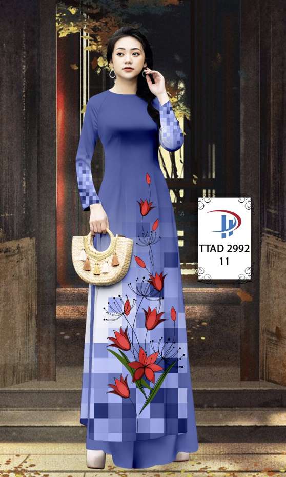 Vải Áo Dài Hoa In 3D AD TTAD2992 70